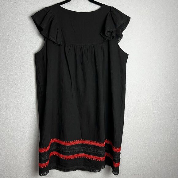 See & Be Seen Floral Embroidered Mini Sheath Dress Dark Romantic Whimsical Artsy - Picture 5 of 13